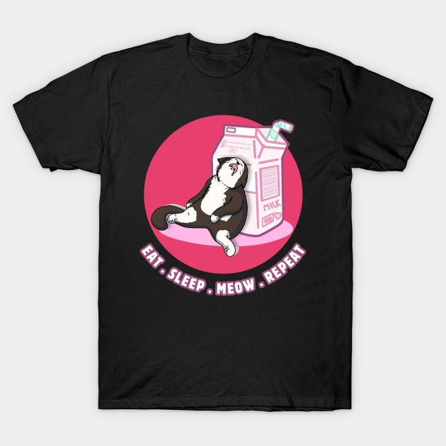 Cute Lazy Cat T-Shirt by VISUALUV